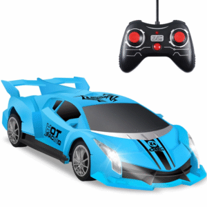 Rechargeable 4-Way Direction Remote Control Car for Kids Ages 3-12 ? Random Color RC Sports Car with 3D Flashing Lights